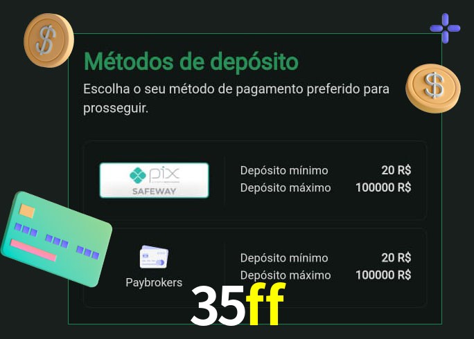 O cassino 35ff oferece uma grande variedade de métodos de pagamento